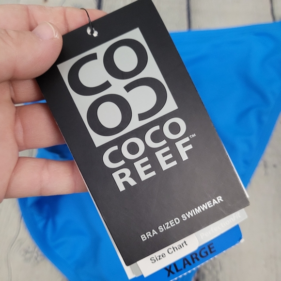 COCO REEF | crochet lace shirred ruched bikini buttons - Picture 3 of 8